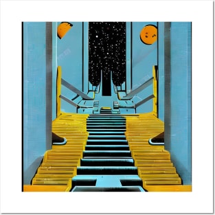 Retrofuture Stairway to the Heavens Posters and Art